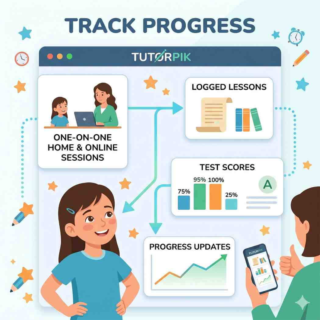 Track lessons, scores and progress for home tuition in Kanpur